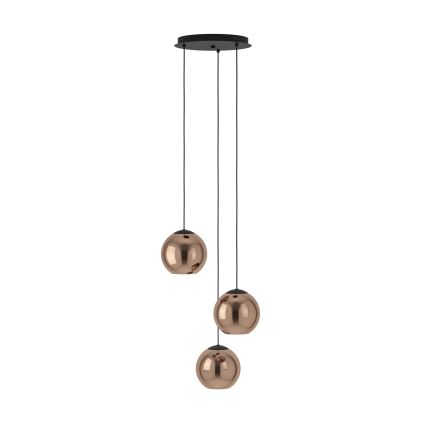 Eglo - Chandelier on a string 3xE27/40W/230V copper