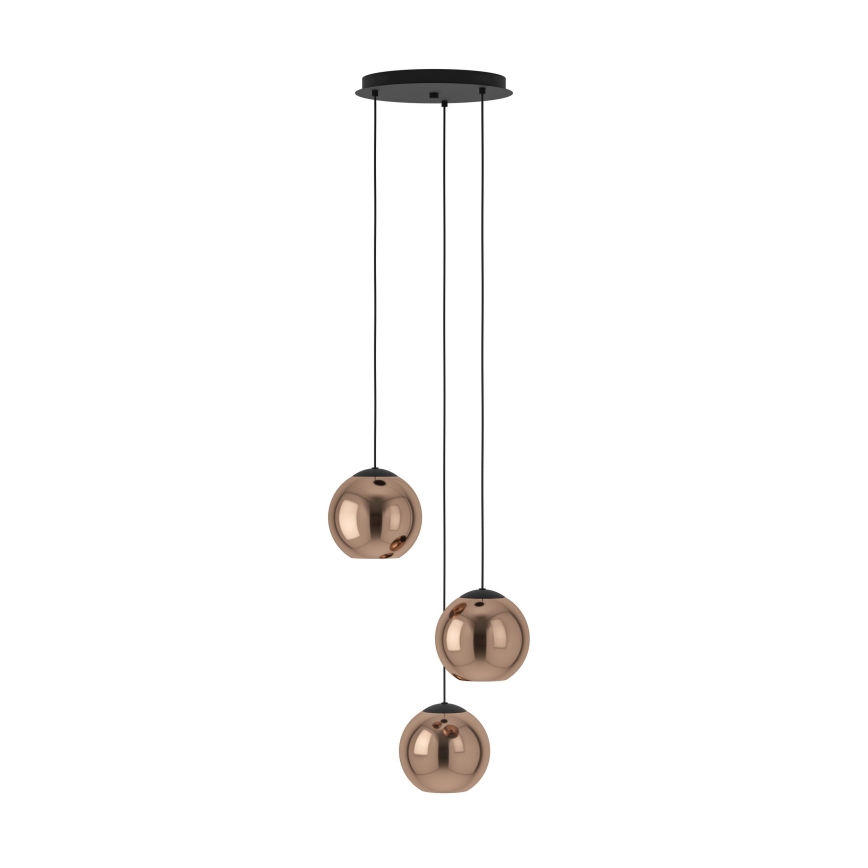 Eglo - Chandelier on a string 3xE27/40W/230V copper