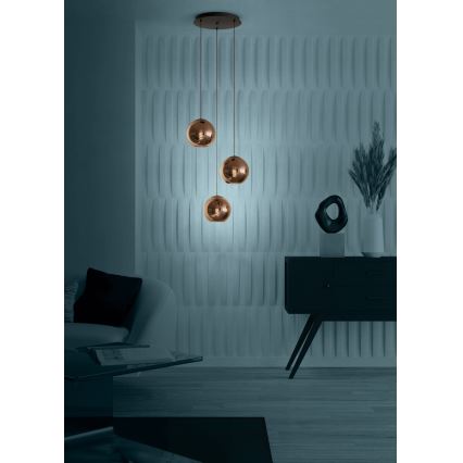 Eglo - Chandelier on a string 3xE27/40W/230V copper