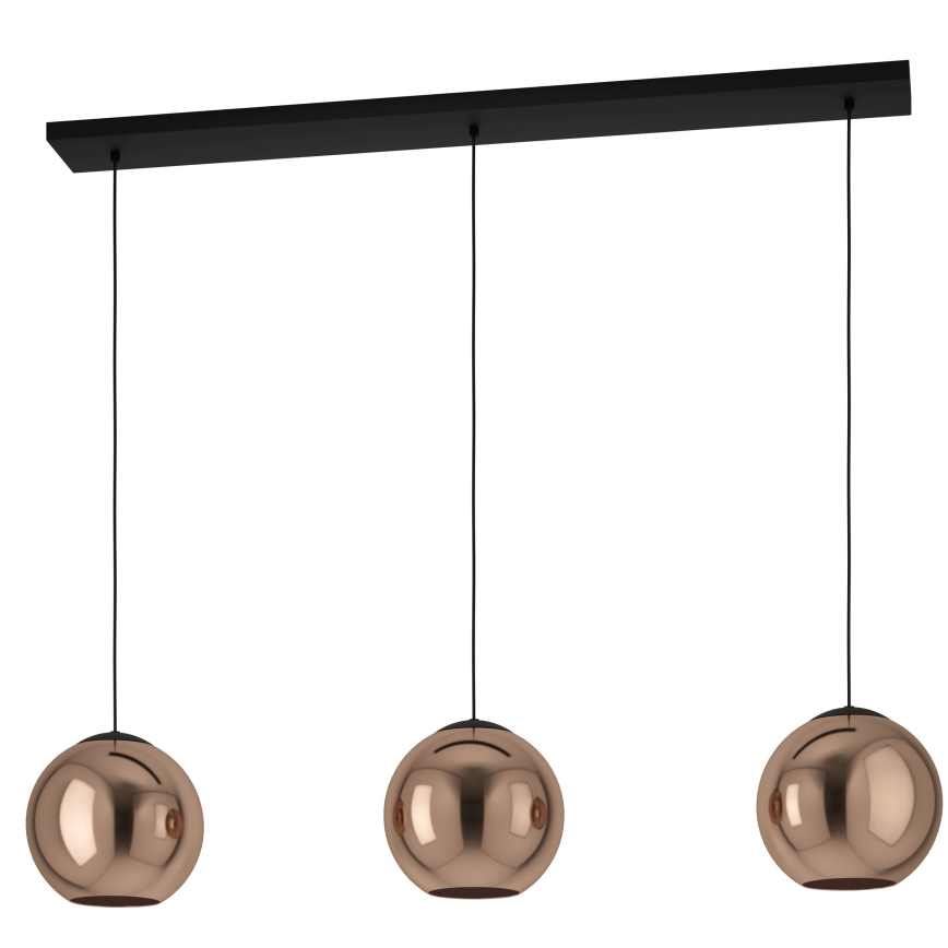 Eglo - Chandelier on a string 3xE27/40W/230V copper