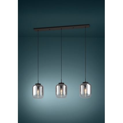 Eglo - Chandelier on a string 3xE27/40W/230V smoky
