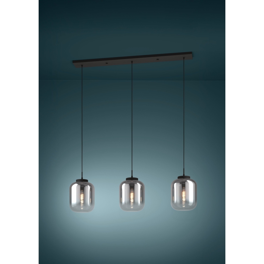 Eglo - Chandelier on a string 3xE27/40W/230V smoky