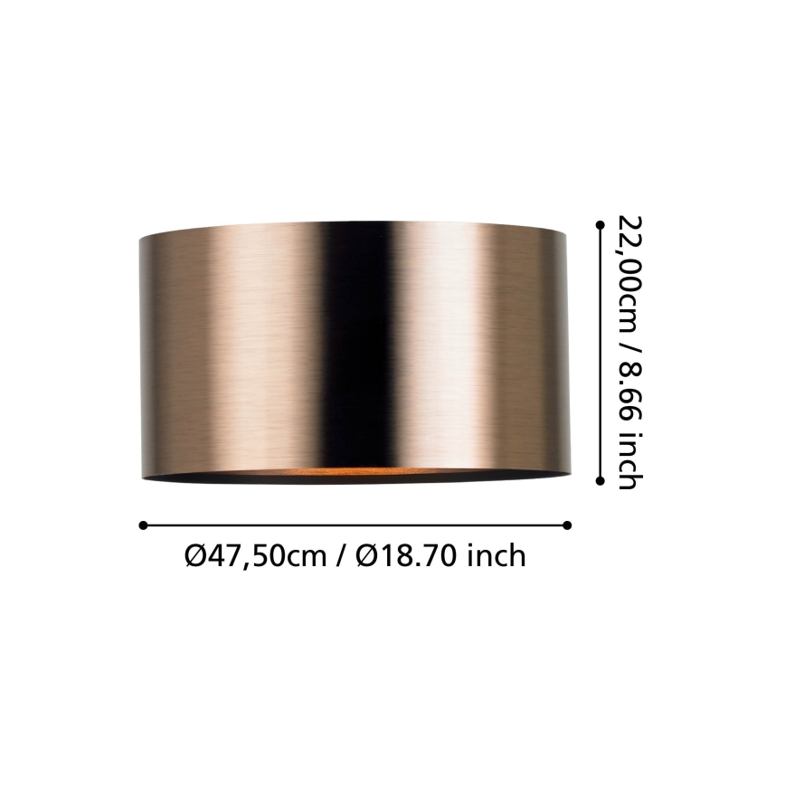 Eglo - Ceiling light 1xE27/25W/230V copper
