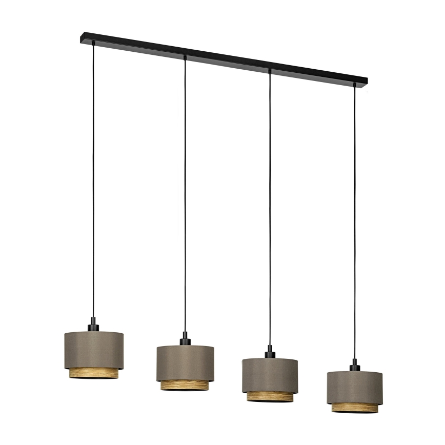 Eglo - Chandelier on a string 4xE27/40W/230V brown