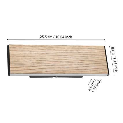Eglo - LED Wall light 2xLED/4,2W/230V 3000K oak