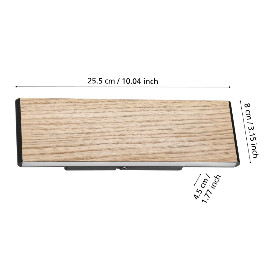 Eglo - LED Wall light 2xLED/4,2W/230V 3000K oak