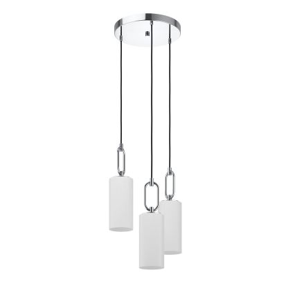 Eglo - Chandelier on a string 3xE27/40W/230V shiny chrome