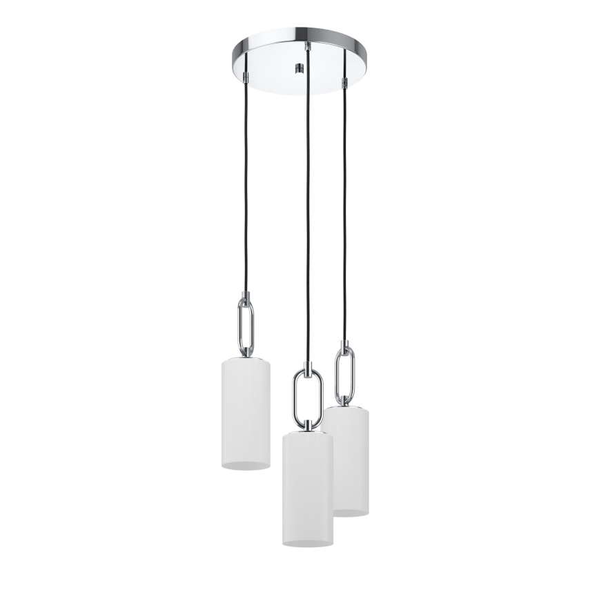 Eglo - Chandelier on a string 3xE27/40W/230V shiny chrome
