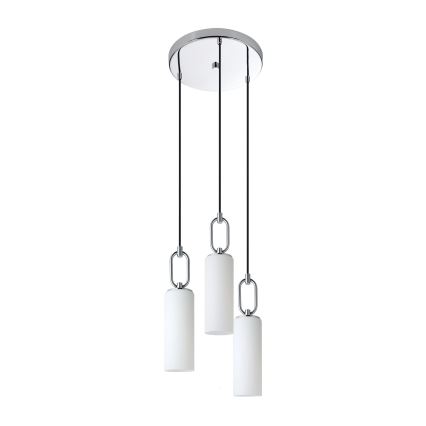 Eglo - Chandelier on a string 3xE27/40W/230V shiny chrome