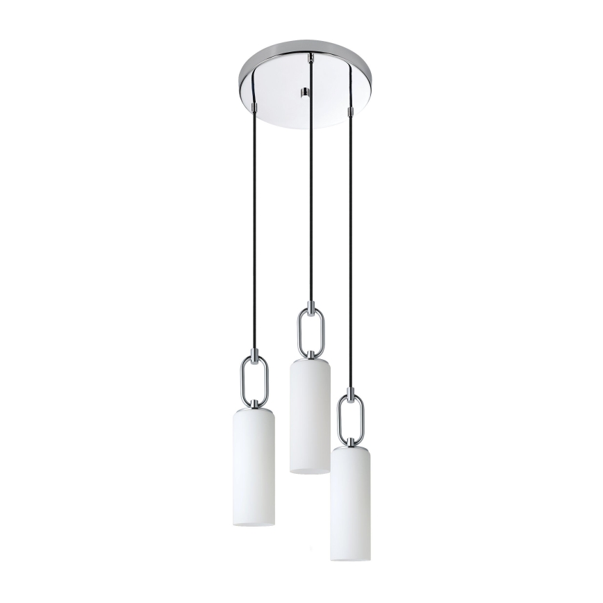 Eglo - Chandelier on a string 3xE27/40W/230V shiny chrome