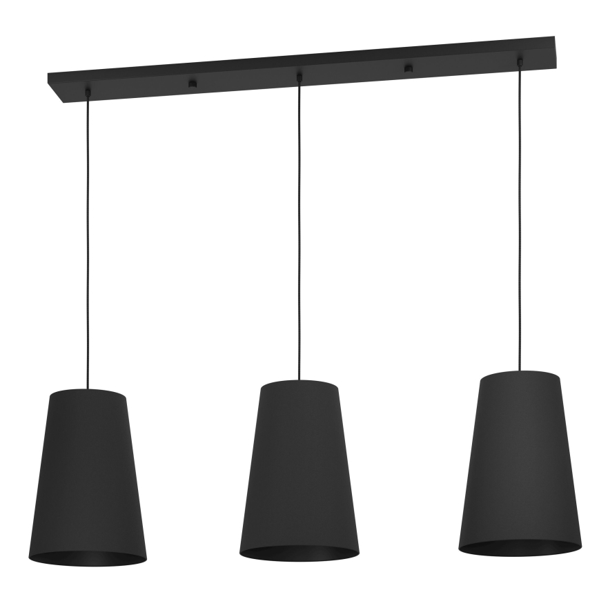 Eglo - Chandelier on a string 3xE27/40W/230V black