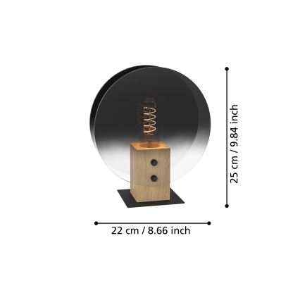 Eglo - Chandelier on a string 1xE27/40W/230V smoky