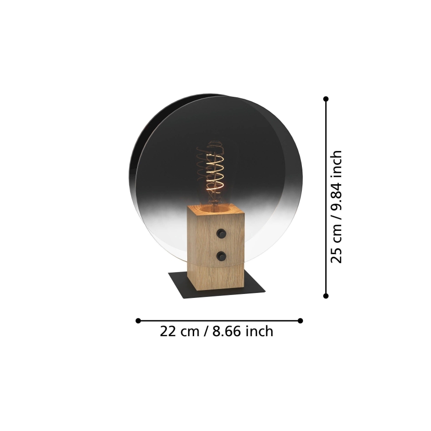Eglo - Chandelier on a string 1xE27/40W/230V smoky