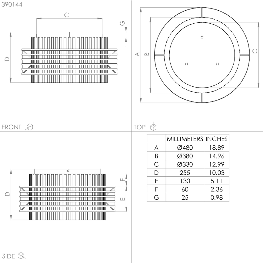 Eglo - Ceiling light 3xE27/40W/230V creamy