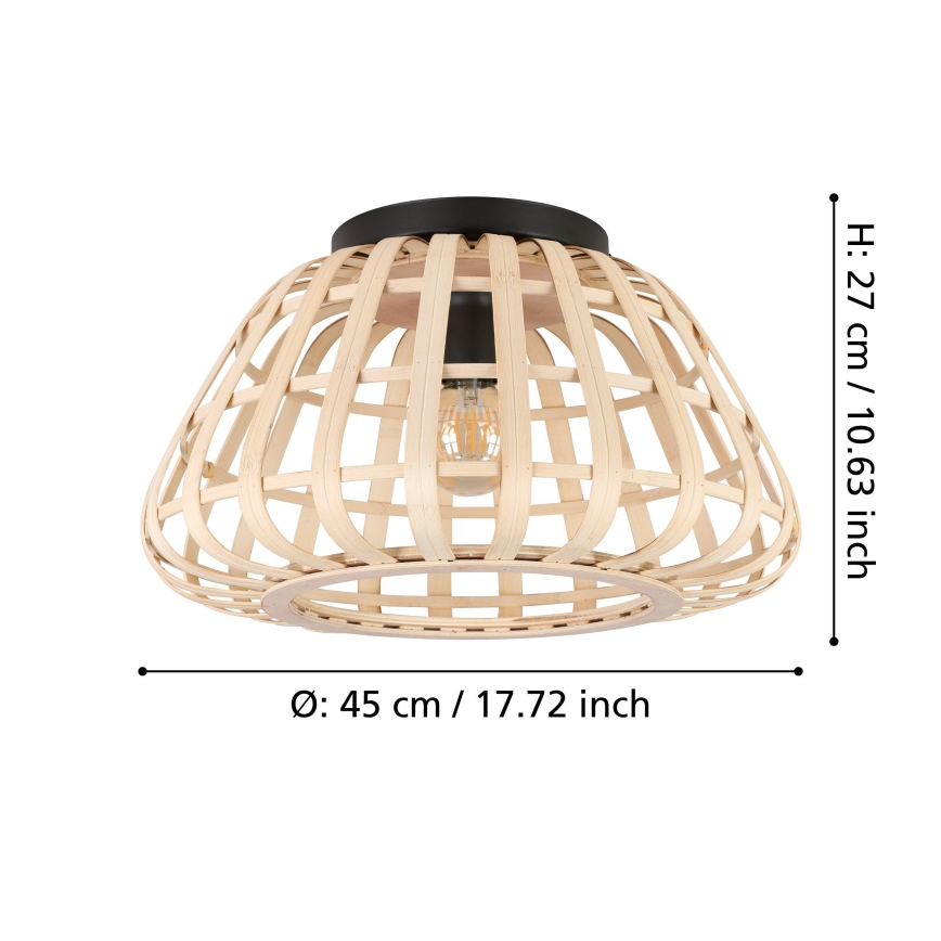 Eglo - Ceiling light 1xE27/40W/230V bamboo