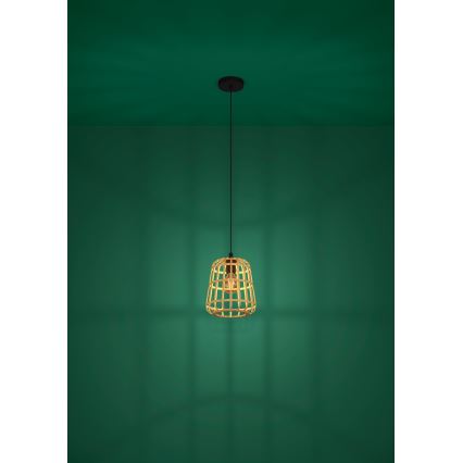 Eglo - Chandelier on a string 1xE27/40W/230V d. 24 cm bamboo