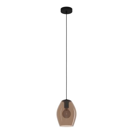 Eglo - Chandelier on a string 1xE27/40W/230V brown