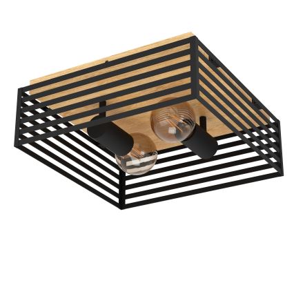 Eglo - Ceiling light 2xE27/40W/230V black/brown