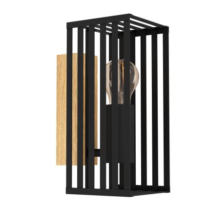 Eglo - Wall light 1xE27/40W/230V black/brown