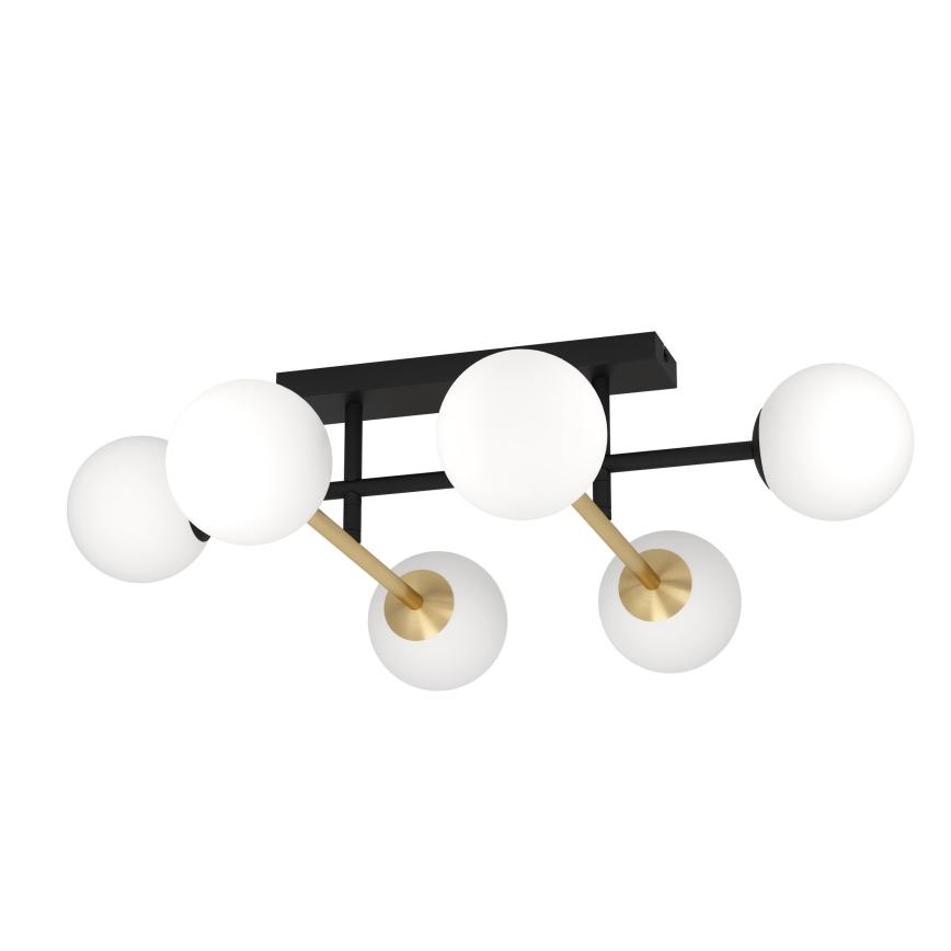 Eglo - Surface-mounted chandelier 6xE14/40W/230V gold/black