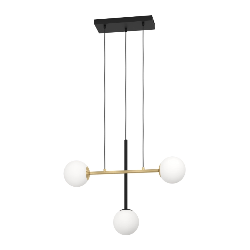 Eglo - Chandelier on a string 3xE14/40W/230V gold/black