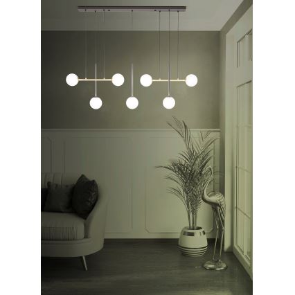 Eglo - Chandelier on a string 7xE14/40W/230V gold/black