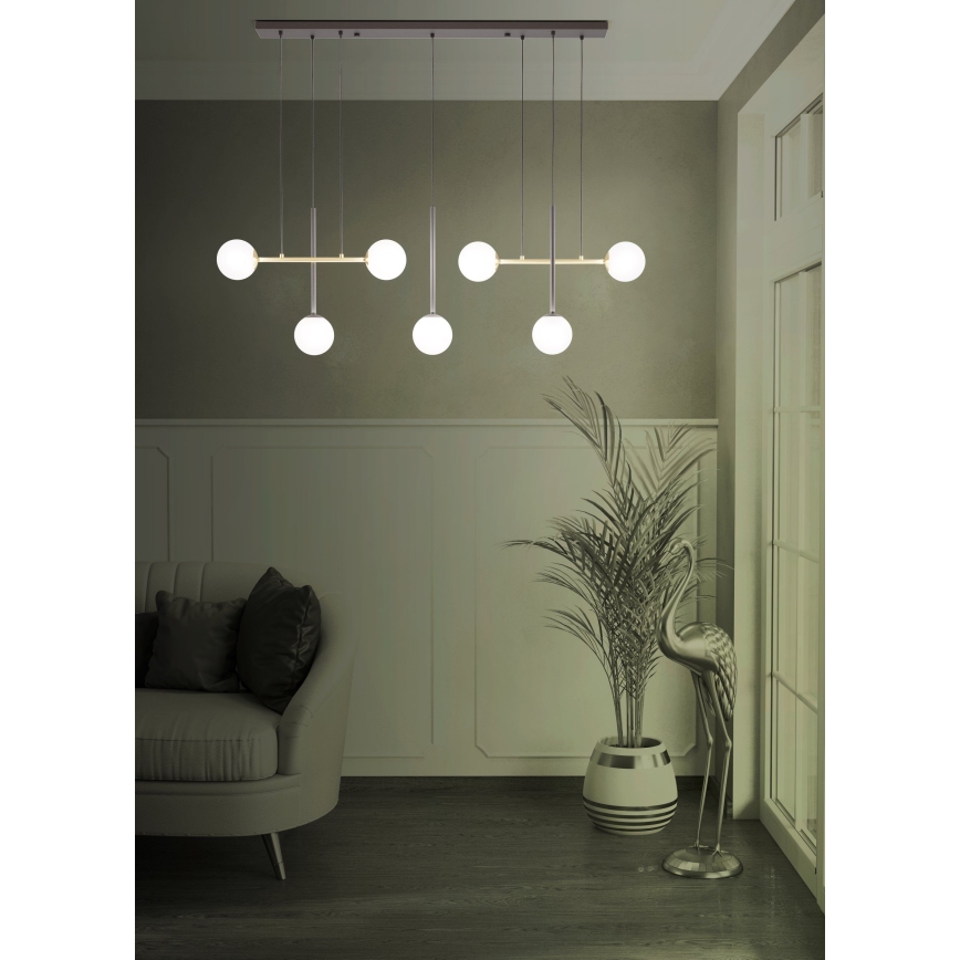 Eglo - Chandelier on a string 7xE14/40W/230V gold/black