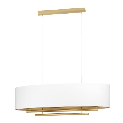 Eglo - Chandelier on a string 4xE27/40W/230V white/gold