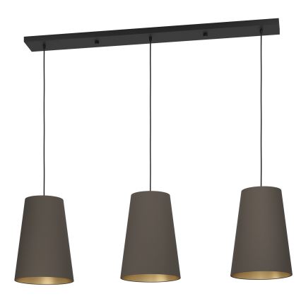 Eglo - Chandelier on a string 3xE27/40W/230V brown