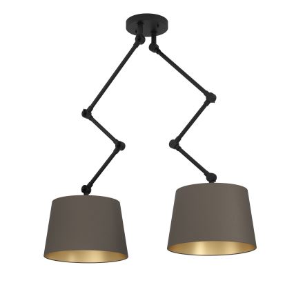 Eglo - Chandelier on a pole 2xE27/40W/230V brown