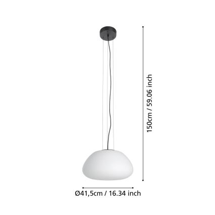 Eglo - Chandelier on a string 1xE27/40W/230V black
