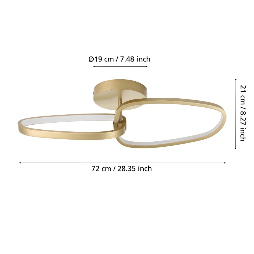 Eglo - LED Dimmable surface-mounted chandelier LED/25W/230V 3000K gold