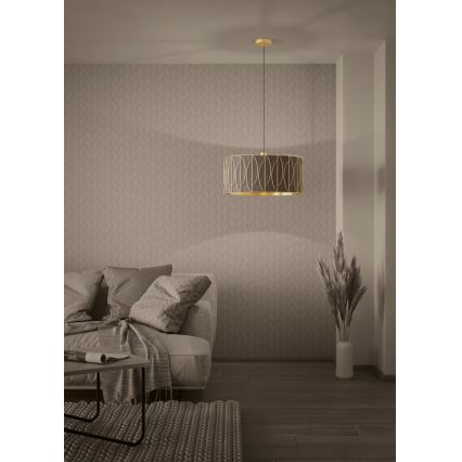 Eglo - Chandelier on a string 1xE27/40W/230V gold/brown