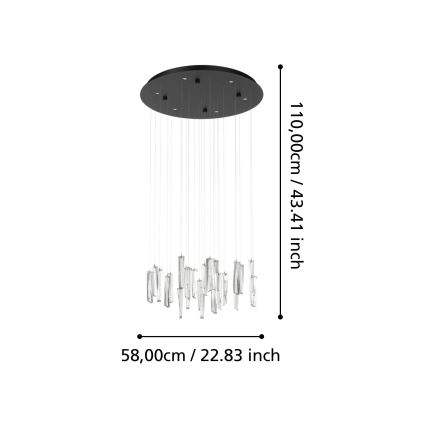 Eglo - LED Dimmable chandelier on a string 6xLED/4,2W/230V 3000K clear