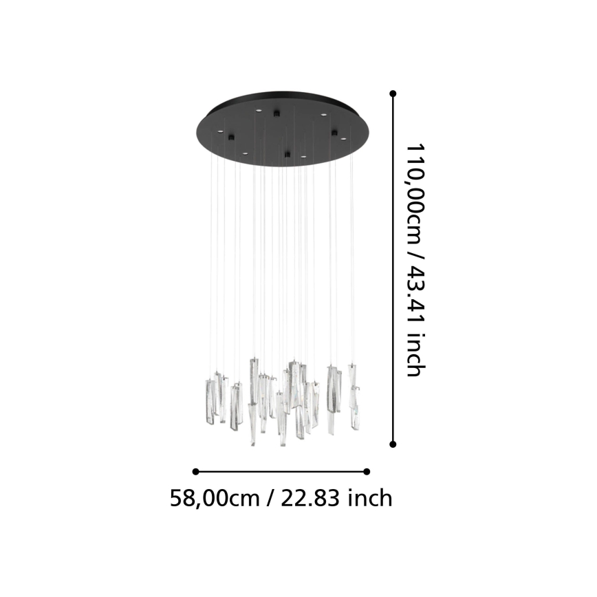 Eglo - LED Dimmable chandelier on a string 6xLED/4,2W/230V 3000K clear