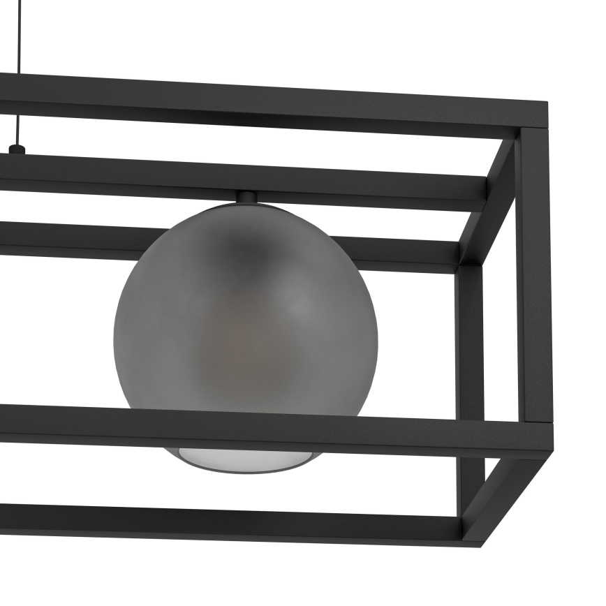 Eglo - Chandelier on a string 3xE27/40W/230V smoky/black