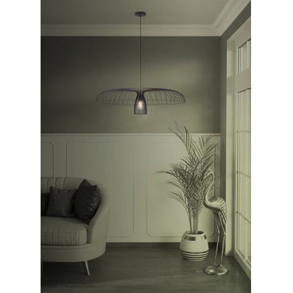 Eglo - Chandelier on a string 1xE27/60W/230V d. 98,5 cm black