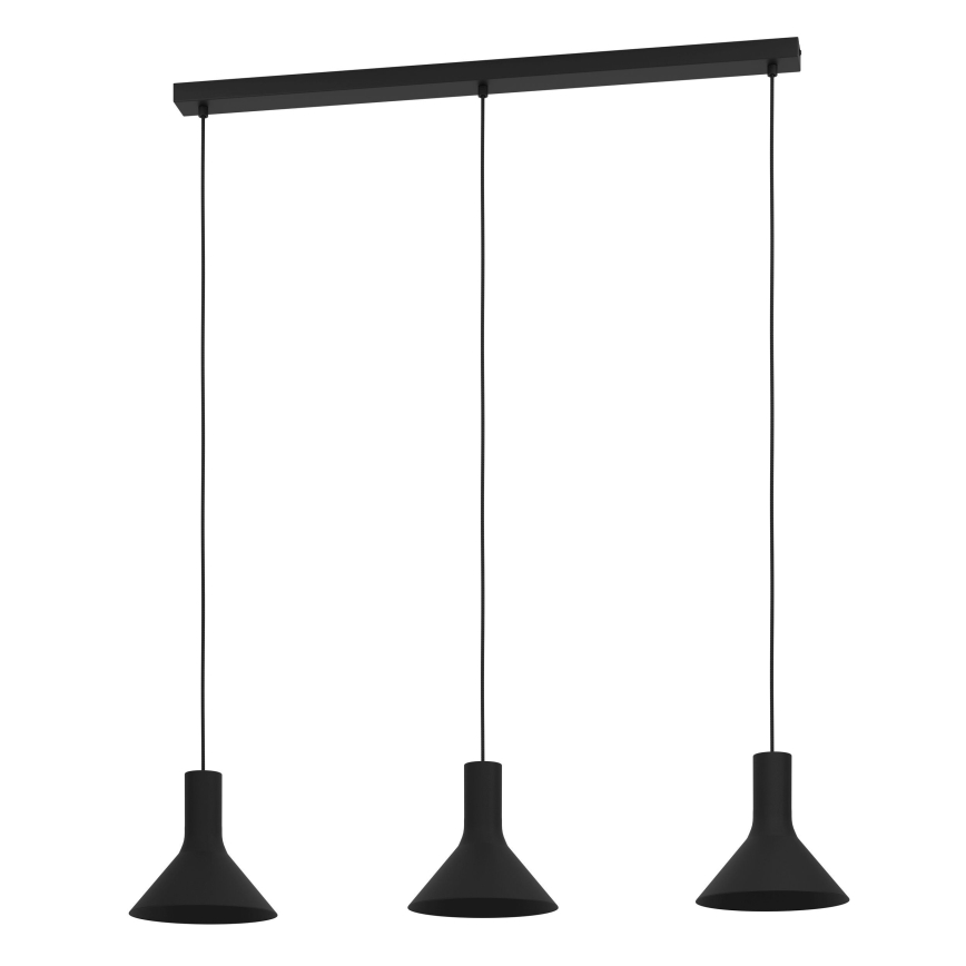 Eglo - Chandelier on a string 3xE27/28W/230V black