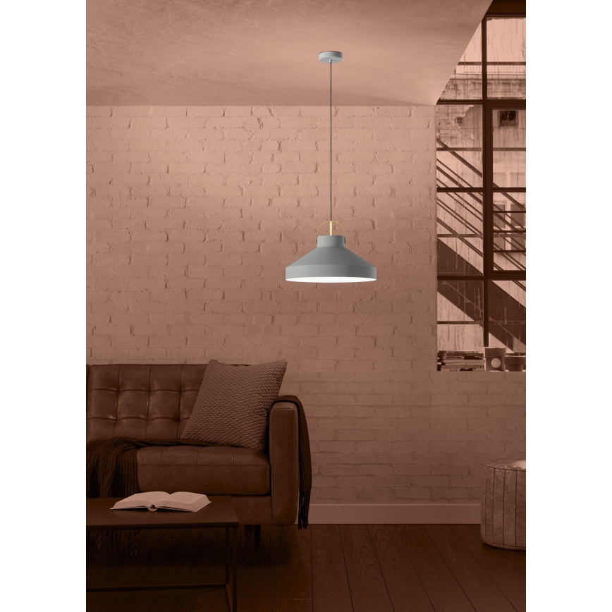 Eglo - Chandelier on a string 1xE27/40W/230V grey