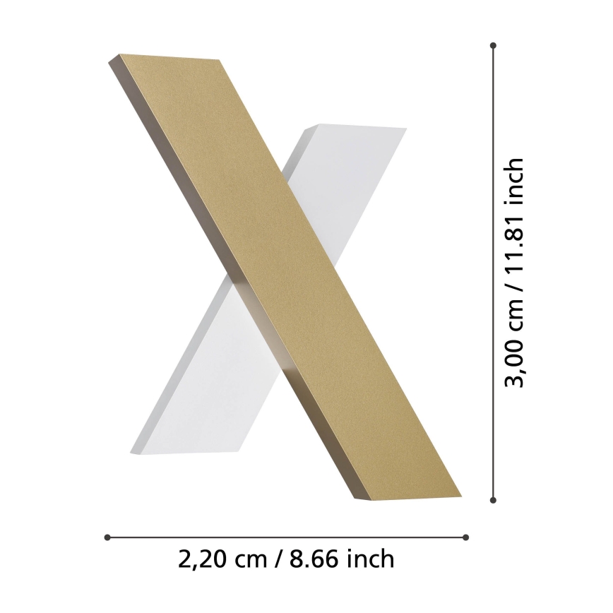 Eglo - LED Wall light 2xLED/5W/230V 3000K gold/white