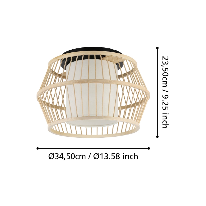 Eglo - Ceiling light 1xE27/40W/230V bamboo