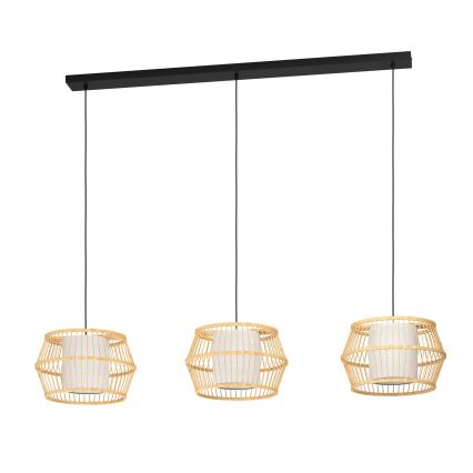 Eglo - Chandelier on a string 3xE27/40W/230V bamboo