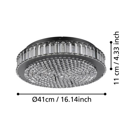 Eglo - LED Dimmable ceiling light LED/23,5W/230V 4000K black