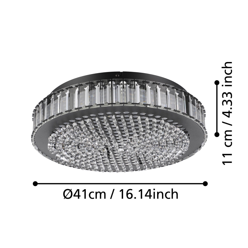 Eglo - LED Dimmable ceiling light LED/23,5W/230V 4000K black