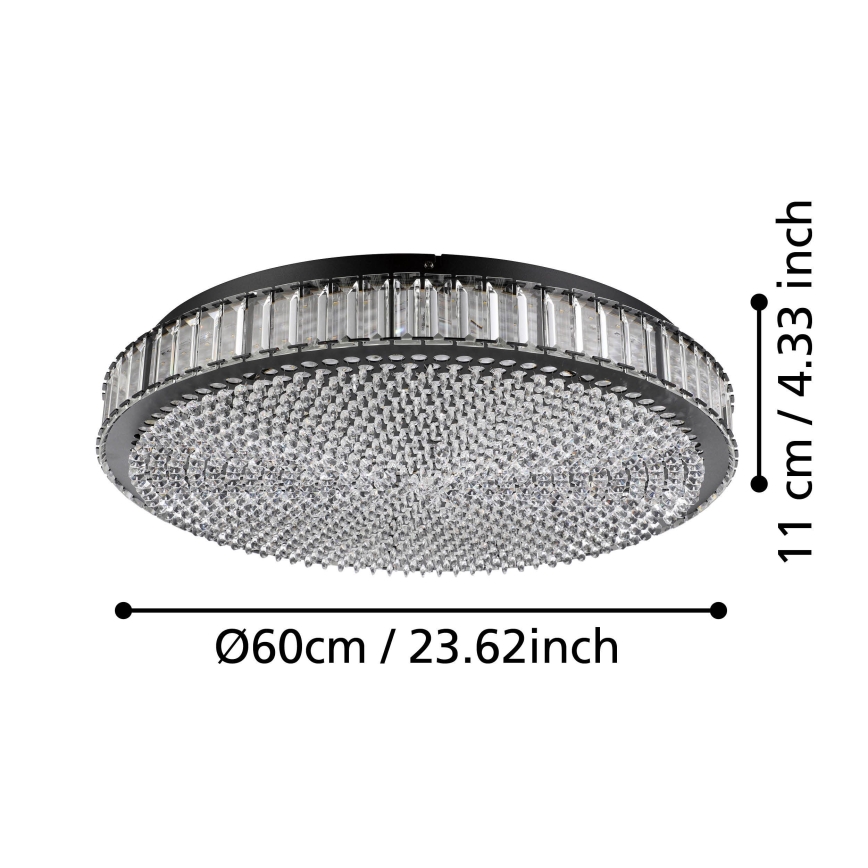 Eglo - LED Dimmable ceiling light LED/52,4W/230V 4000K black