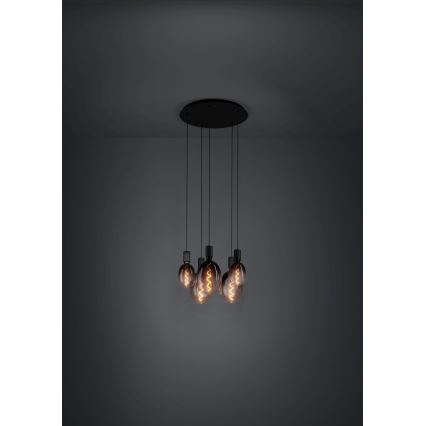 Eglo - Chandelier on a string 5xE27/40W/230V black