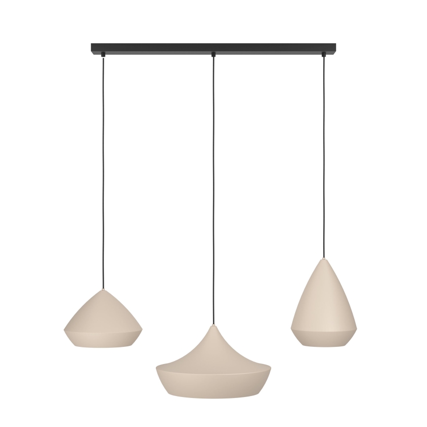 Eglo - Chandelier on a string 3xE27/28W/230V beige