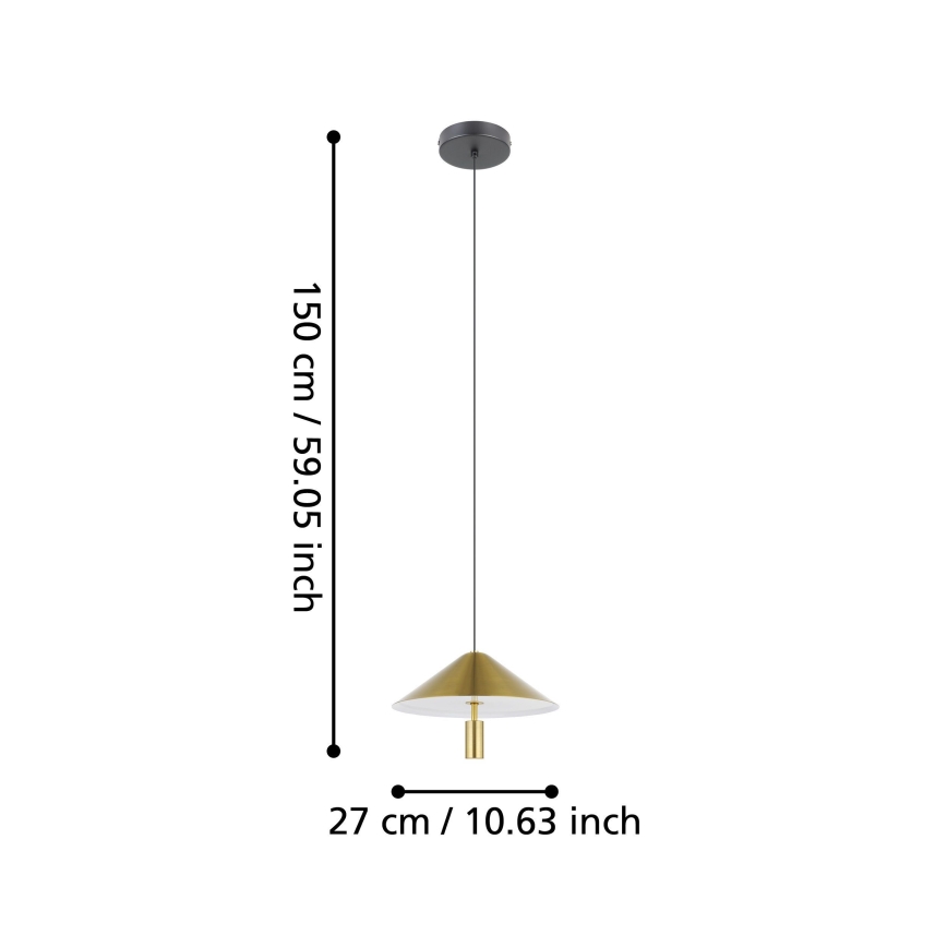Eglo - LED Chandelier on a string LED/12W/230V 3000K gold