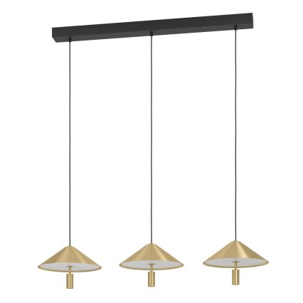 Eglo - LED Dimmable chandelier on a string 3xLED/12W/230V 3000K gold
