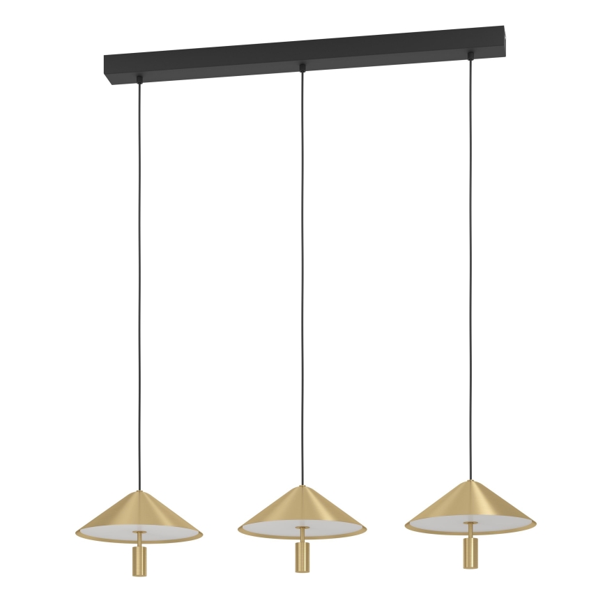 Eglo - LED Dimmable chandelier on a string 3xLED/12W/230V 3000K gold